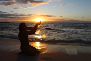 Hawaii beach ocean sunset